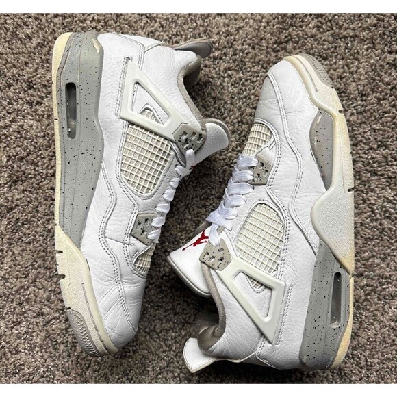 Nike Air Jordan 4 Retro White Oreo Size 7 Youth (Size 8.5 Women's) - Picture 8 of 9